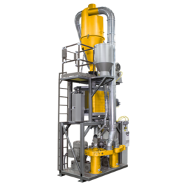 The plastic cryogenic pulverizer is a economical ambient air-cooled solution for production - Pulverizing System REX duo



