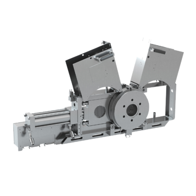 Hydraulic plate screen changer for filtration systems and polymer production - FSC
