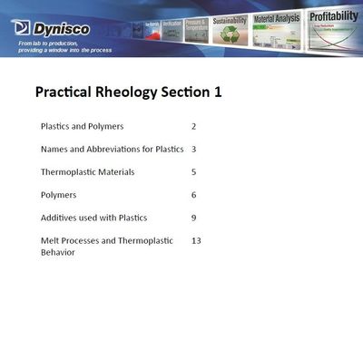 Practical Rheology Section 1