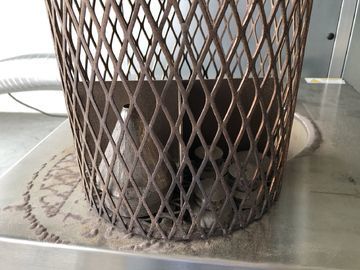 Basket for cleaned parts