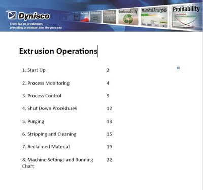Extrusion Operations