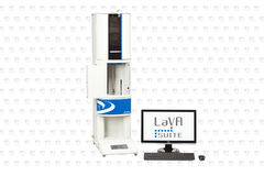 Kapilární plastometr Dynisco LMI 5000 s digitálním enkodérem a výtahem závaží a počítačem s reologickým softwarem LaVa Suite