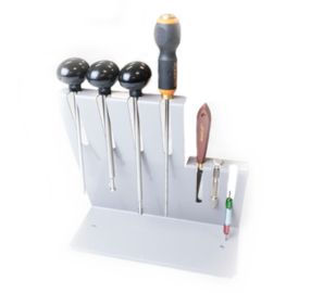 Rack for melt flow indexer accessories